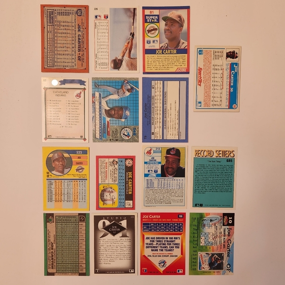 Joe Carter Lot of 15 baseball cards - Picture 4 of 7